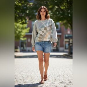Abercrombie & Fitch Cream Garment tie Dye Sweatshirt